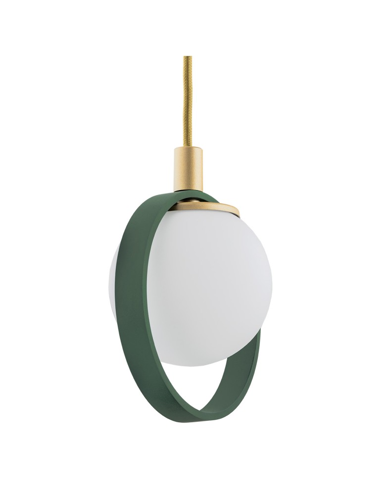Pendant lamps on a strip - Argon SATURNIA 4 fl. pendant 4x6W (max) opal mat green 1808 - product kolory-swiatla.pl 3