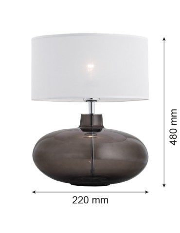 Argon SEKWANA 1 fl. table lamp 1x15W (max) white smoky 3050 - product 2