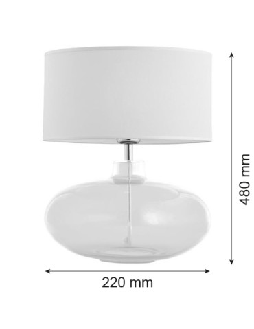 Argon SEKWANA lampa stołowa 1 pł. 1x15W (max) biały transparentny 3051 - produkt 2