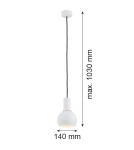 Single pendant lamps - Argon SINES pendant lamp 1 pł. 1x15W (max) white structure brass elements 4215 - product 2