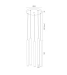 Single pendant lamps - Argon SINES pendant lamp 1 pł. 1x15W (max) white structure brass elements 4215 - product 3