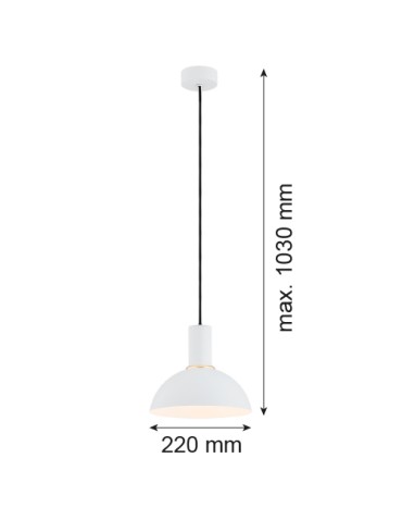 Argon SINES 1-fl. pendant lamp 1x15W (max) white structure brass 4220 - product 2