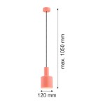 Single pendant lamps - Argon SINES pendant lamp 1 pł. 1x15W (max) coral structure brass elements 4218 - product 2