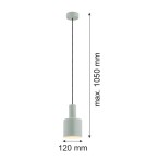 Single pendant lamps - Argon SINES pendant lamp 1 pł. 1x15W (max) sage structure brass elements 4217 - product 2