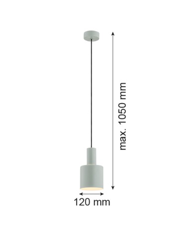 Argon SINES lampa wisząca 1 pł. 1x15W (max) szałwia struktura elementy mosiądzowane 4217 - produkt 2