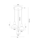 Single pendant lamps - Argon SINES pendant lamp 1 pł. 1x15W (max) sage structure brass elements 4217 - product 3