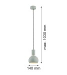 Single pendant lamps - Argon SINES pendant lamp 1 pł. 1x15W (max) sage structure brass elements 4214 - product 2