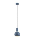 Single pendant lamps - Argon SINES pendant lamp 1 pł. 1x15W (max) navy blue structure brass elements 4216 - product 1