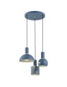 Argon SINES 3-fl. pendant lamp on a circular ceiling bracket 3x15W (max) navy blue structure brass elements 1471