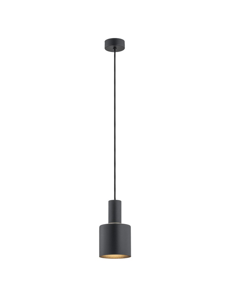 Single pendant lamps - Argon SINES pendant lamp 1 pł. 1x15W (max) black structure brass elements 4219 - product kolory-swiatla.pl 1