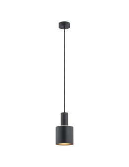 Argon SINES lampa wisząca 1 pł. 1x15W (max) czarny struktura elementy mosiądzowane 4219