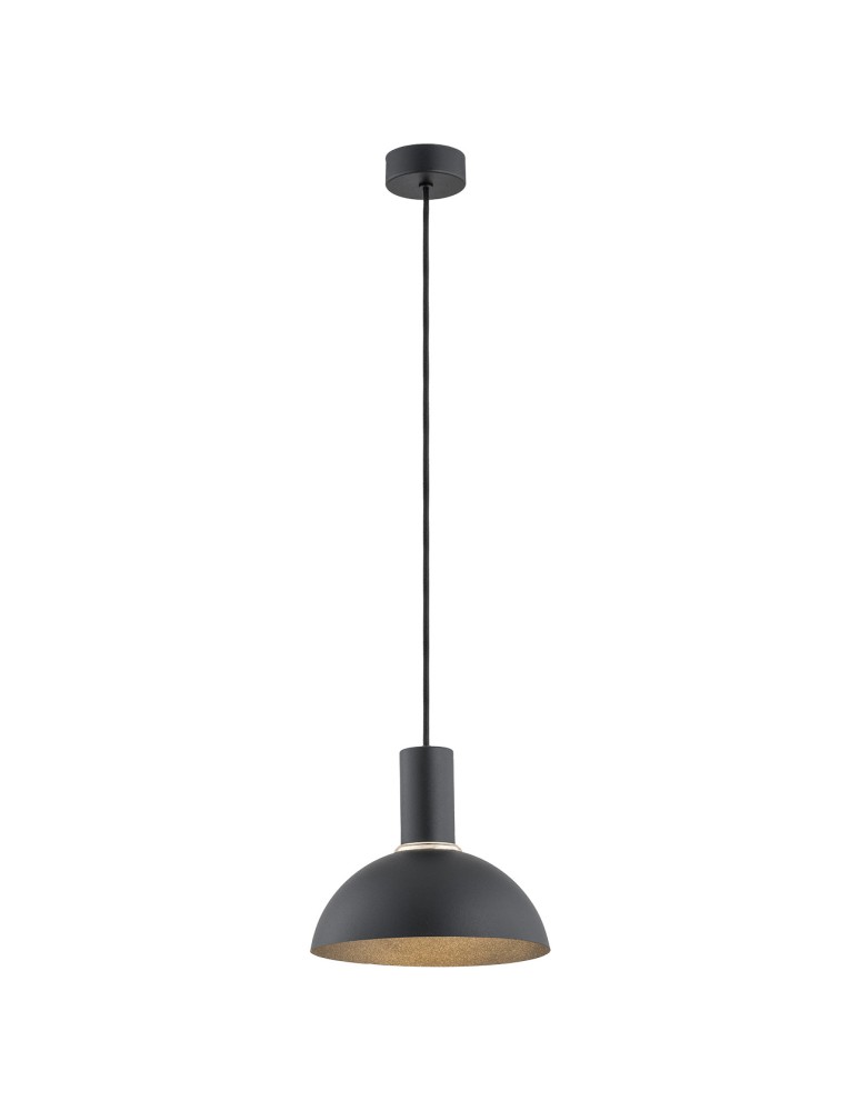Single pendant lamps - Argon SINES pendant lamp 1 pł. 1x15W (max) black structure brass elements 4222 - product kolory-swiatla.pl 1