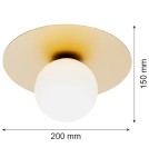 Ceiling lamps spheres - Argon SPELLO plafond 1 fl. 1x7W (max) opal matt gold 8262 - product 5