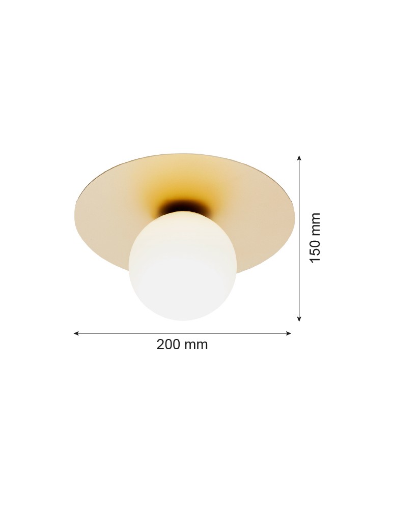 Ceiling lamps spheres - Argon SPELLO plafond 1 fl. 1x7W (max) opal matt gold 8262 - product kolory-swiatla.pl 5