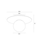 Ceiling lamps spheres - Argon SPELLO plafond 1 fl. 1x7W (max) opal matt gold 8262 - product 6