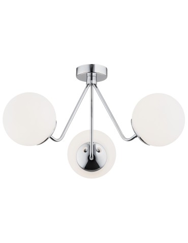 Argon TOMAR 3 fl. chandelier 3x15W (max) opal matt chrome 1477
