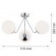 Argon TOMAR żyrandol 3 pł. 3x15W (max) opal mat chrom 1477