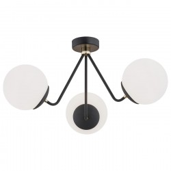 Argon TOMAR żyrandol 3 pł. 3x15W (max) opal mat czarny struktura 1478