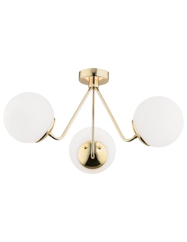 Argon TOMAR 3 fl. chandelier 3x15W (max) opal matt brass 1481