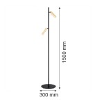 Floor lamps for reading - Argon TORRE 2 fl. floor lamp 2x6W LED (max) black structure brass 7083 - product 5