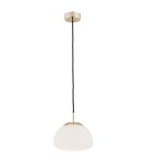 Single pendant lamps - Argon TRINI pendant lamp 1 pł. S 1x15W (max) opal mat brass elements 4352 - product 1