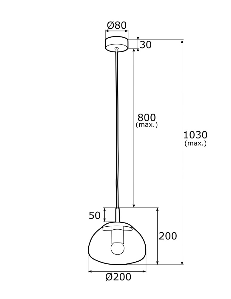 Single pendant lamps - Argon TRINI pendant lamp 1 pł. S 1x15W (max) opal mat brass elements 4352 - product kolory-swiatla.pl 3