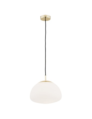 Argon TRINI pendant lamp 1 pł. M 1x15W (max) opal mat brass elements 4316