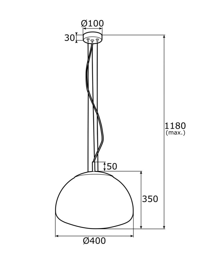 Single pendant lamps - Argon TRINI pendant lamp 1 pł. L 1x15W (max) opal mat brass elements 4317 - product kolory-swiatla.pl 4