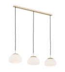 Argon TRINI lampa wisząca 3 pł. listwa 3x15W (max) opal mat mosiądz 1494