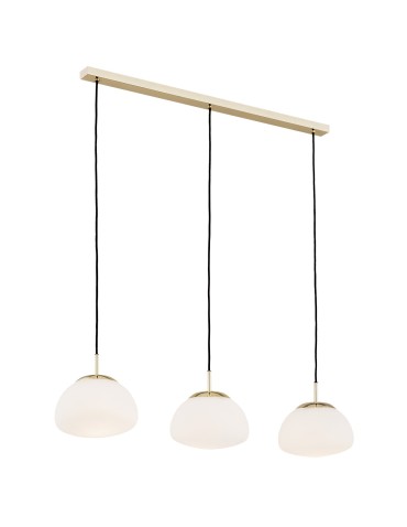 Argon TRINI 3-light strip pendant lamp 3x15W (max) opal matt brass 1494