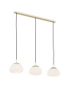Argon TRINI lampa wisząca 3 pł. listwa 3x15W (max) opal mat mosiądz 1494