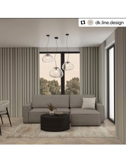 Argon TRINI lampa wisząca 1 pł. L 1x15W (max) transparentny czarny mat 4351 - produkt 2