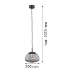Argon TRINI lampa wisząca 1 pł. S 1x15W (max) dymny czarny mat 4333