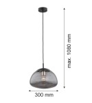 Single pendant lamps - Argon TRINI pendant lamp 1 pł. M 1x15W (max) smoky matte black 4334 - product 2