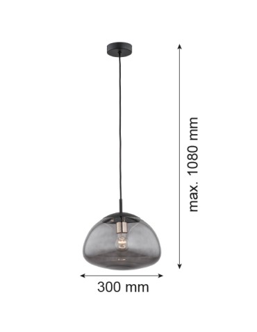 Argon TRINI pendant lamp 1 pł. M 1x15W (max) smoky matte black 4334 - product 2