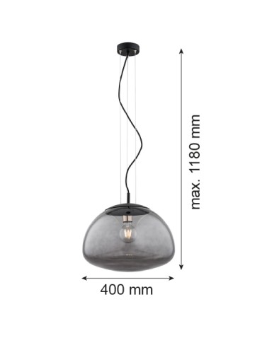 Argon TRINI 1-light pendant lamp L 1x15W (max) smoky matte black 4350 - product 2
