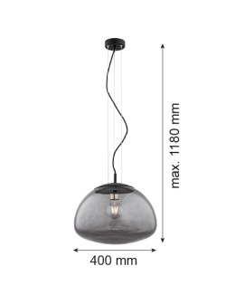 Argon TRINI lampa wisząca 1 pł. L 1x15W (max) dymny czarny mat 4350 - produkt 2
