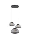 Argon TRINI lampa wisząca 3 pł. na okrągłej podsufitce 3x15W (max) dymny czarny mat 1493