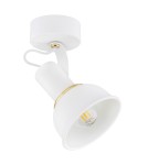 Argon TWIST kinkiet 1 pł. 1x7W (max) biały struktura elementy mosiądzowane 4899