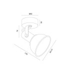 Argon TWIST kinkiet 1 pł. 1x7W (max) biały struktura elementy mosiądzowane 4899