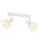 Adjustable ceiling lamps - spots - Argon TWIST plafond 2 fl. 2x7W (max) white structure brass elements 7036 - product 1