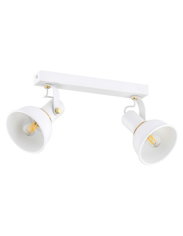 Argon TWIST plafon 2 pł. 2x7W (max) biały struktura elementy mosiądzowane 7036 - produkt 2