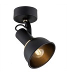 Argon TWIST kinkiet 1 pł. 1x7W (max) czarny struktura elementy mosiądzowane 4900