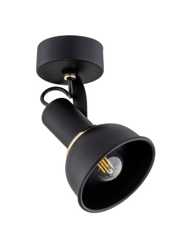 Argon TWIST kinkiet 1 pł. 1x7W (max) czarny struktura elementy mosiądzowane 4900 - produkt 2