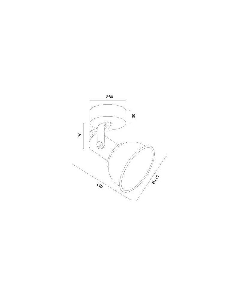 Argon TWIST kinkiet 1 pł. 1x7W (max) czarny struktura elementy mosiądzowane 4900