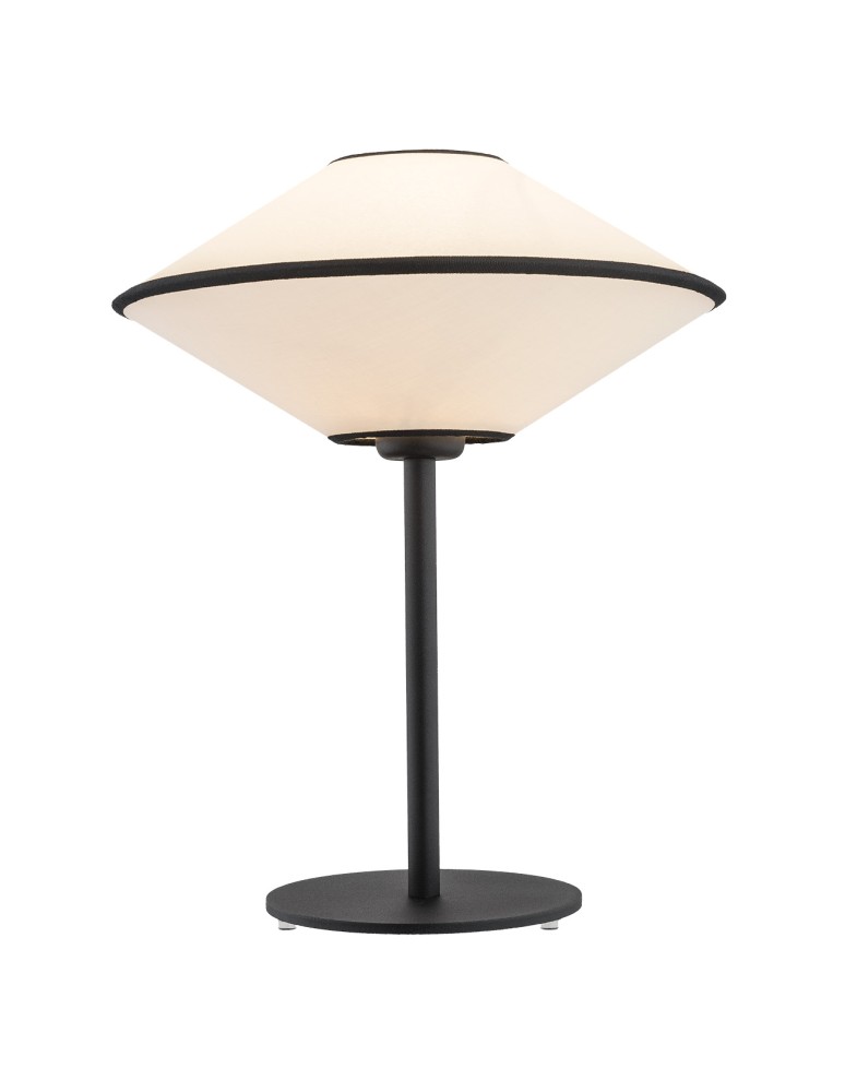 Table lamps - Argon TROY 1-fl. table lamp 1x15W (max) beige with black stitching black structure 4284 - product kolory-swiatla.pl 1