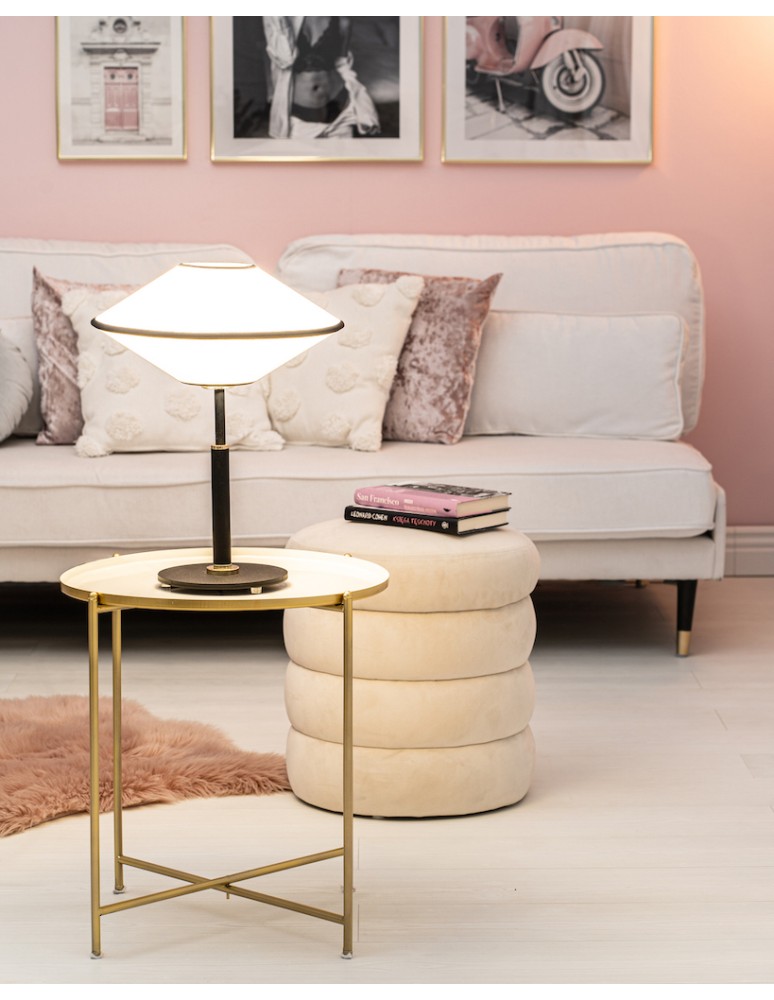 Table lamps - Argon TROY 1-fl. table lamp 1x15W (max) beige with black stitching black structure 4284 - product kolory-swiatla.pl 2