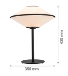 Argon TROY lampa stołowa 1 pł. 1x15W (max) beżowy z czarnym przeszyciem czarny struktura 4284