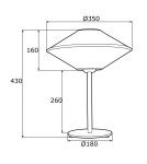 Argon TROY lampa stołowa 1 pł. 1x15W (max) beżowy z czarnym przeszyciem czarny struktura 4284