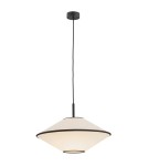 Single pendant lamps - Argon TROY pendant lamp 1 pł. 1x15W (max) beige with black stitching black structure 4282 - product 1